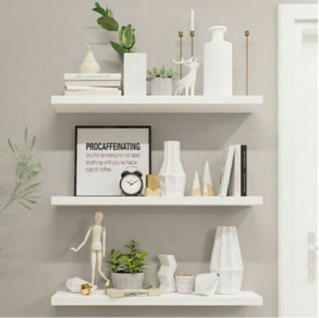COMBO 3 thanh ngang kệ gỗ treo tường Rộng 60cm sâu 15cm ( có sẵn )