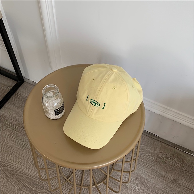 [High quality] vitality candy color ins letter soft top baseball hat women's all-match simple street cap