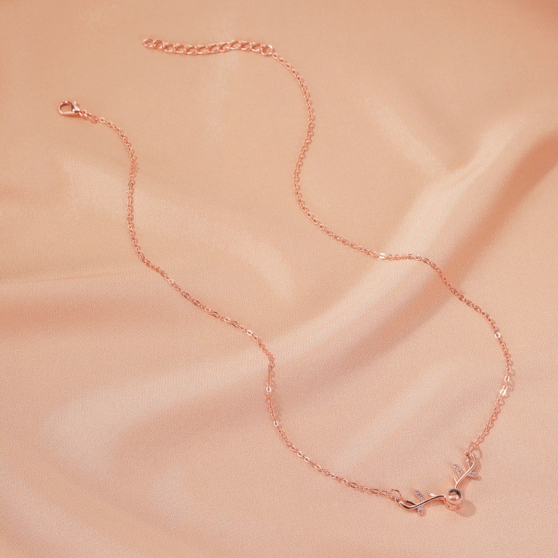 Elk Pendant I Love You Collarbone Necklace