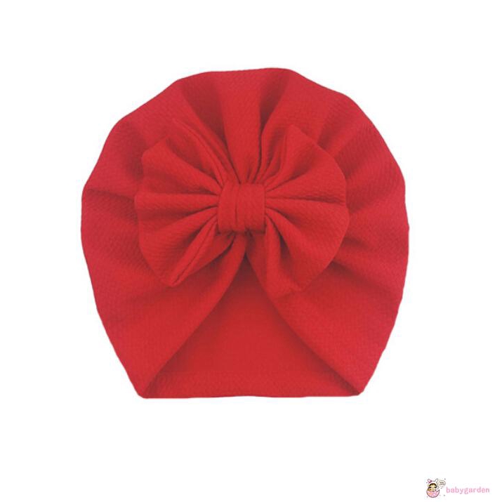 Mũ beanie turban trùm đầu giữ ấm thắt nơ thời trang cho bé gái sơ sinh