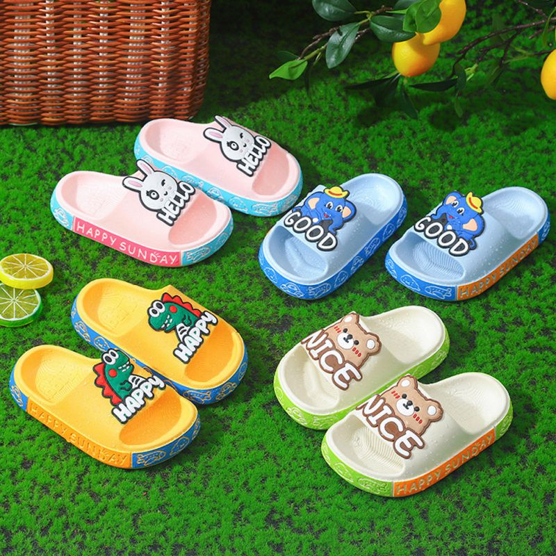 Dép Đi Trong Nhà Đế Mềm Chống Trượt Họa Tiết Hoạt Hình Thời Trang Mùa Hè Cho Bé