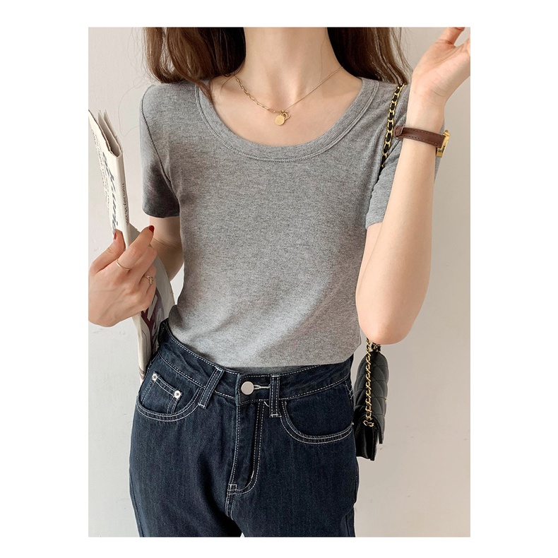 Áo phông nữ ❤️ICOTTON❤️ Áo phông cổ tròn chất liệu thun tăm cao cấp mềm, mịn mặc hè cực mát