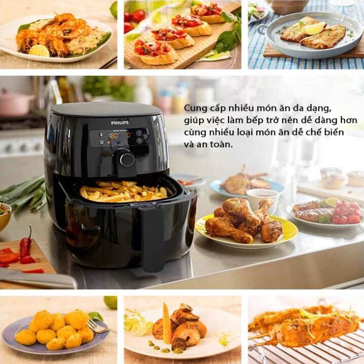 Nồi chiên không dầu Philips HD9741 Premium Twin Turbostar Digital Airfryer