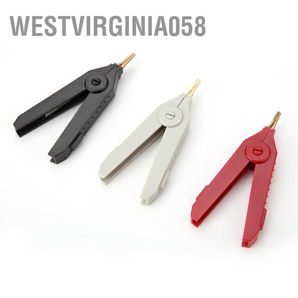 Hàng Hot P2004 3 chiếc Kẹp cá sấu mạ vàng đồng LCR Thử nghiệm Kelvin 20A Hàng giao ngayWestvirginia058