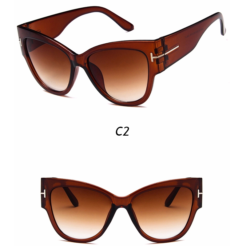 Kính mát gọng mắt mèo bằng nhựa chống tia UV phong cách thời trang retro