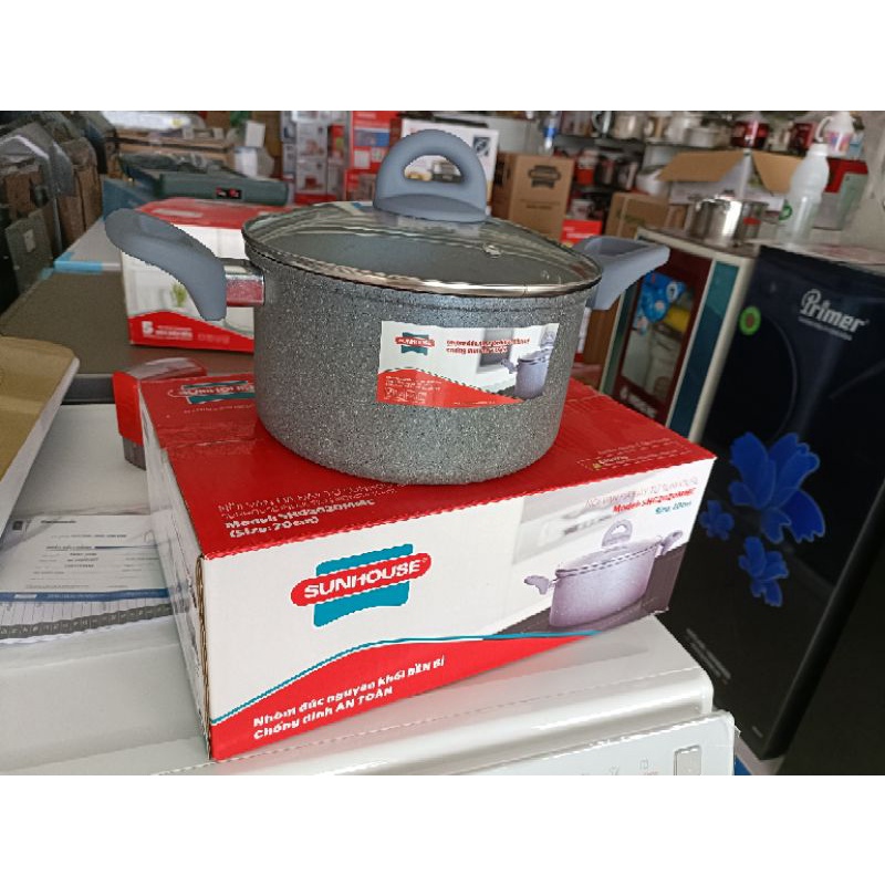 Nồi nấu Sunhouse NỒI VÂN ĐÁ ĐÁY TỪ SUNHOUSE SHG2020MMC sz 20cm