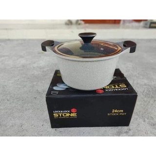 Nồi lock đá 7 lớp stone phi 24cm lock & lock lca6244d thành cao
