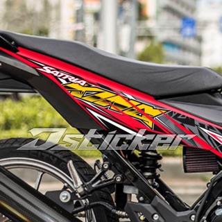 Tem rời Satria đỏ mẫu Kingdrag vàng đen cực HOT 2025