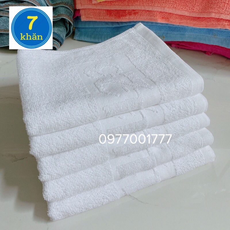 Khăn mặt trắng khách sạn 100% cotton - Phong Phú
