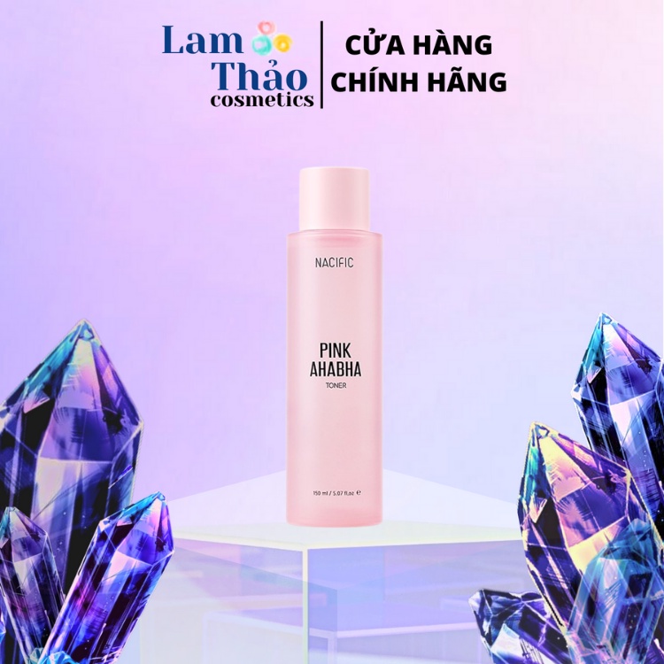 Nước Hoa Hồng Dưỡng Ẩm Loại Bỏ Tế Bào Chết Nacific Pink AHABHA Toner 50ml