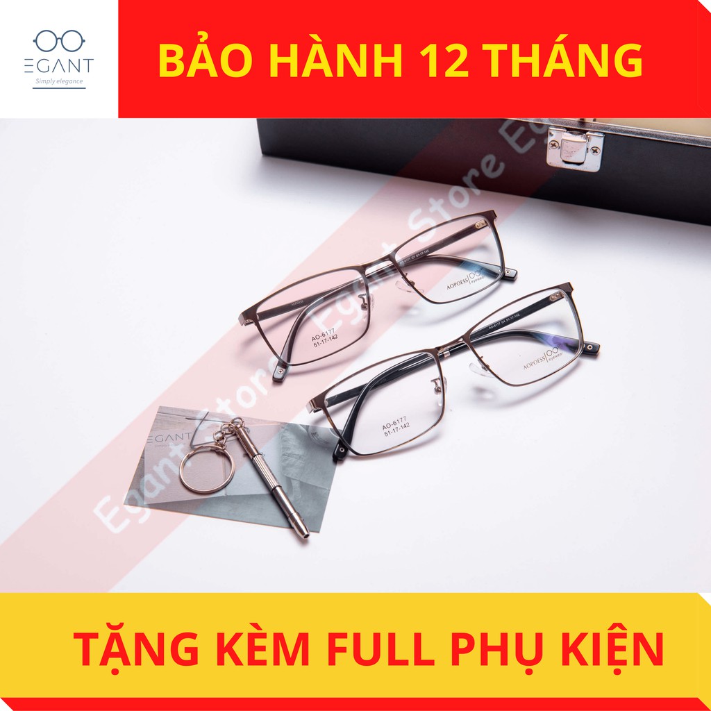 Gọng Kính Cận Tròn Kim Loại Aopoess - Lắp Mắt Cận Theo Yêu Cầu