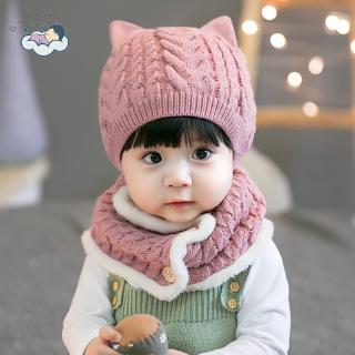 Mũ Len Kèm Khăn Choàng Cổ Đáng Yêu Cho Bé