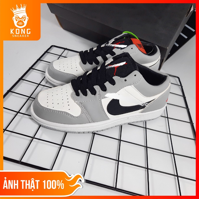 [Tặng Sticker Full Box] Giày Thể Thao Cổ Thấp JD Low SMOKE GREY Unisex 2021