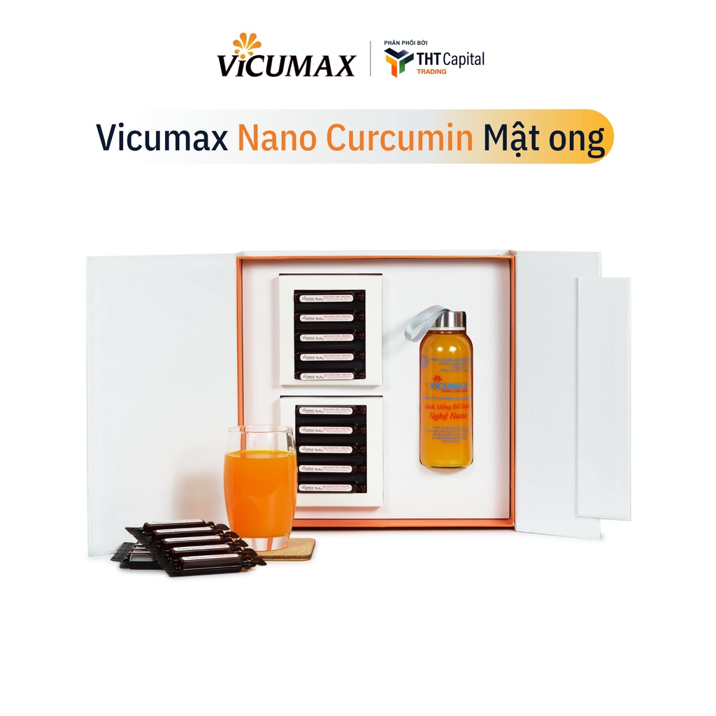 Vicumax Mật Ong Nano Curcumin dạng lỏng  510 ml - Hỗ trợ dạ dày, tăng cường sức khỏe, đẹp da - VI0TL060