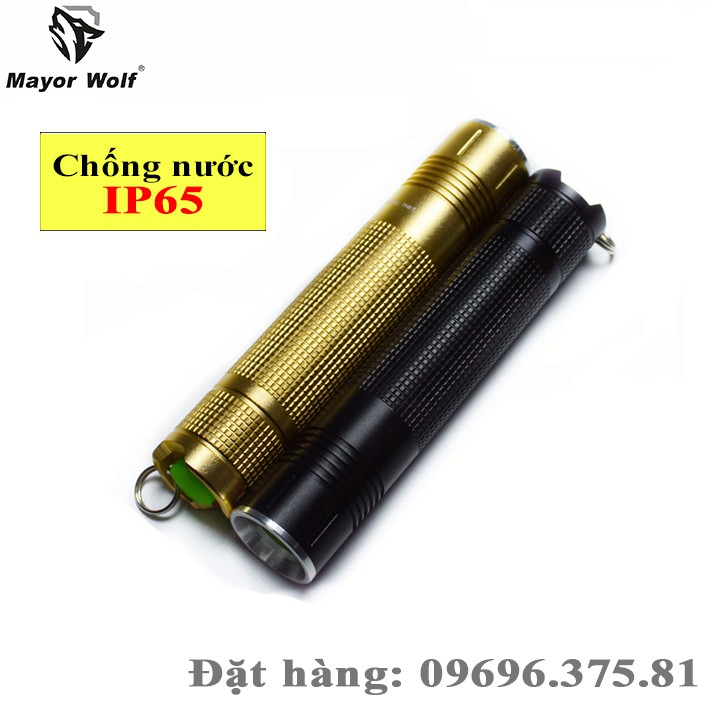 Đèn pin siêu sáng mini S041 chống nước, sạc siêu bền