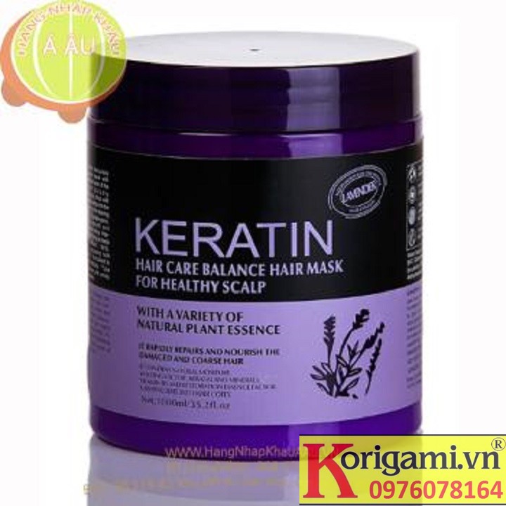 Kem hấp, ủ tóc KERATIN Hàn Quốc1000ml (cho tóc khỏe, hương Lavender)