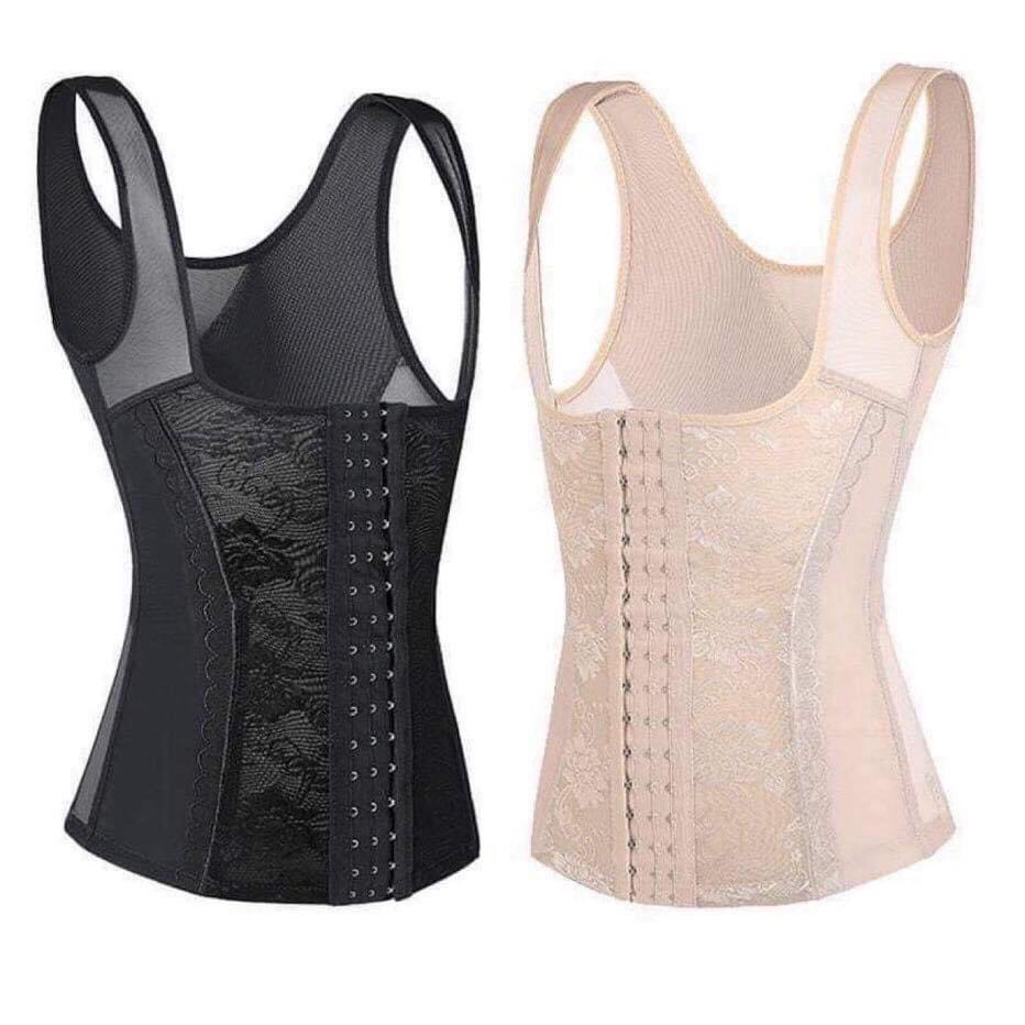 Áo Gen Nịt Giảm Mỡ Bụng 6 Hàng Nấc Cài Sau Sinh Hàng Cao Cấp Tạo Vòng Eo Thon Gọn
