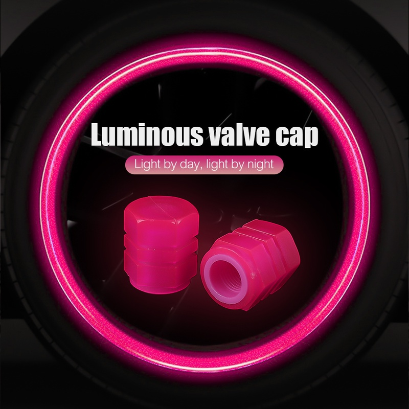 1/4 Nắp Van Bánh Xe Dạ Quang Nhiều Màu Sắc