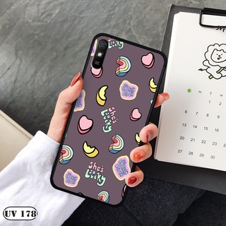 Ốp lưng  Xiaomi Redmi 9A - Lưng nhám viền dẻo in 2D