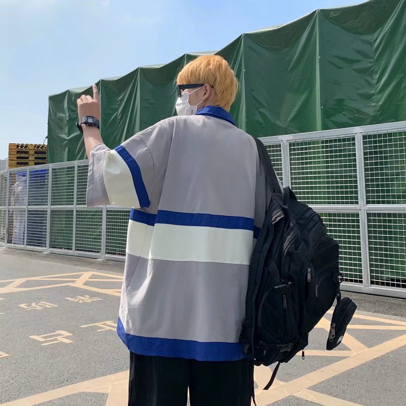 Áo thun polo nam tay ngắn họa tiết sọc ngang thời trang dành cho áo polo nam form rộng áo polo nam có cổ áo croptop polo nữ áo sơ mi nam ngắn tay áo có cổ áo polo sọc