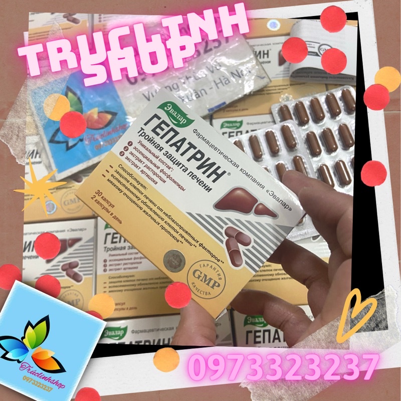 Viên uống thải độc gan - bổ gan Gepatrin Evalar Nga