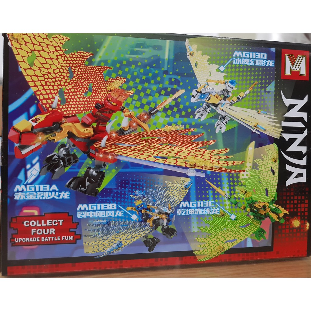 NINJAGO Lego Ninjago 4 mẫu rồng thần robot cao cấp