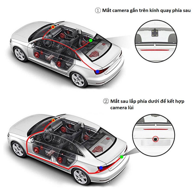 Camera hành trình ô tô X2 HD Touch màn hình 7 inch cảm ứng 1 chạm đa điểm Tích hợp camera lùi +Tặng kèm thẻ nhớ tùy chọn