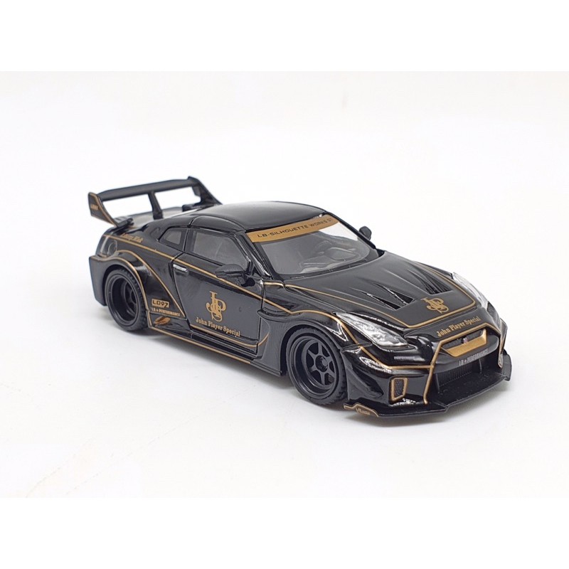 Xe Mô Hình LB-Sihouette Works GT Nissan 35GT-RR Ver.1 Jps LHD 1:64 MiniGT (Đen)