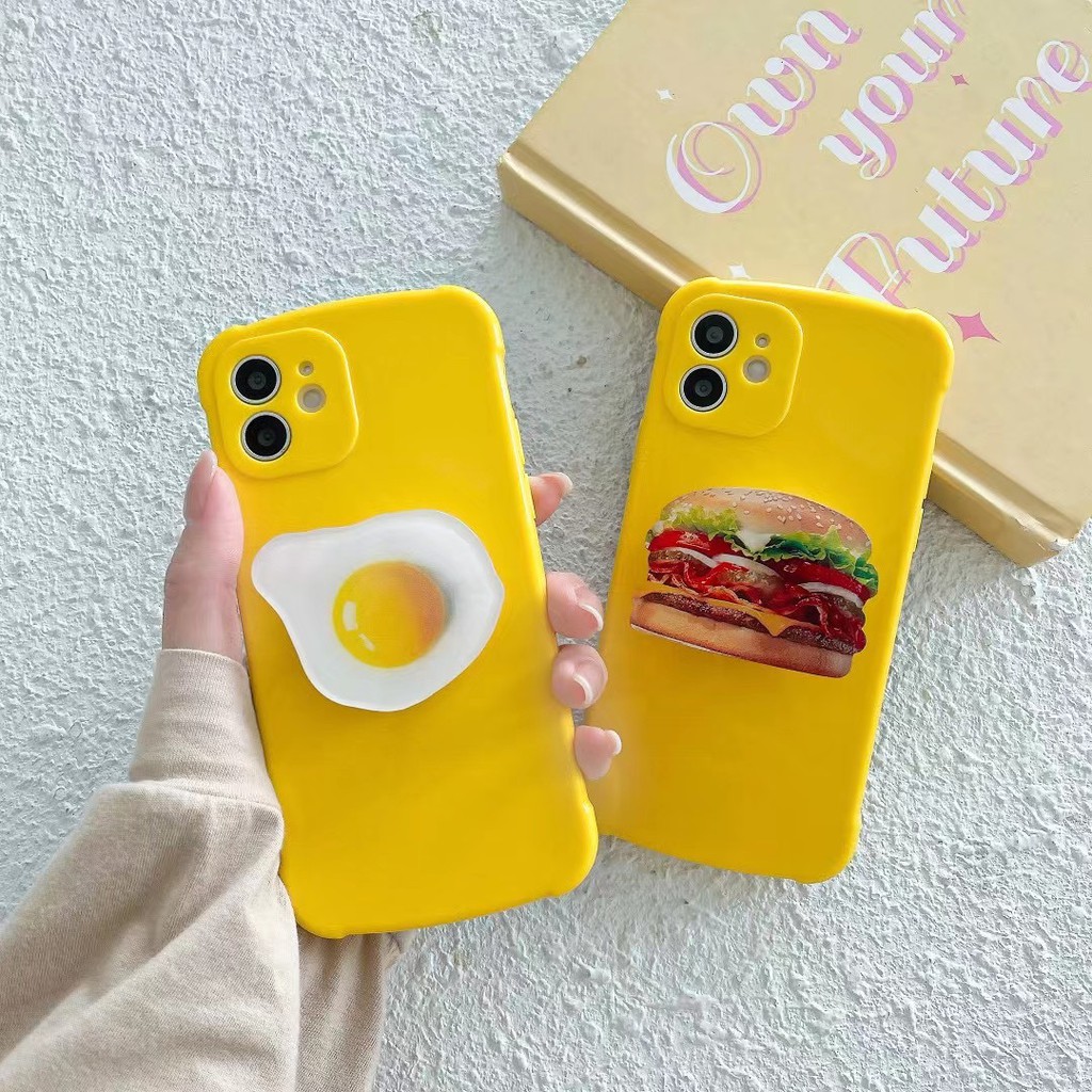 iPhone 12 Burger image mobile phone holder case or iPhone 7 7plus 8 8Plus SE2 11 11PRO 11PROMAX 12MINI 12PRO 12PROMAX X XR XS XSMAX tpu soft case