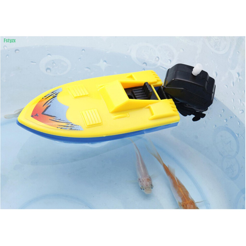 fstyzx 1 PC 1 PC Summer Outdoor Pool Ship Toy Wind Up Swimming Motorboat Boat Toy  For Kid