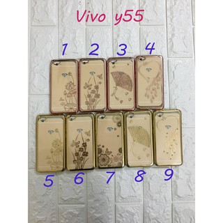 Ốp lưng dẻo đính đá viền màu cho Vivo Y55