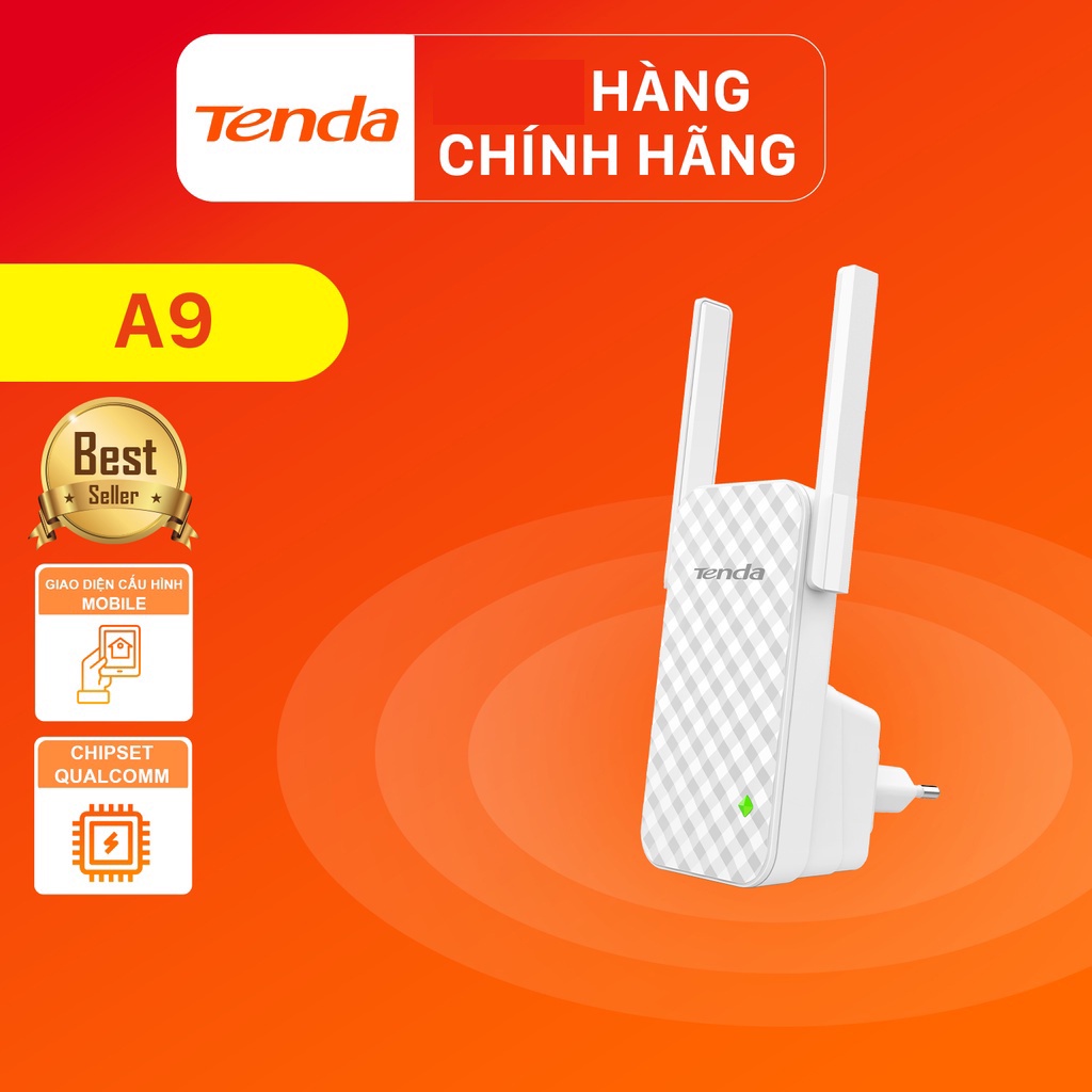 Thiết bị kích sóng cực mạnh WI-Fi Tenda A9 tốc độ 300Mbps -HÀNG CHÍNH HÃNG