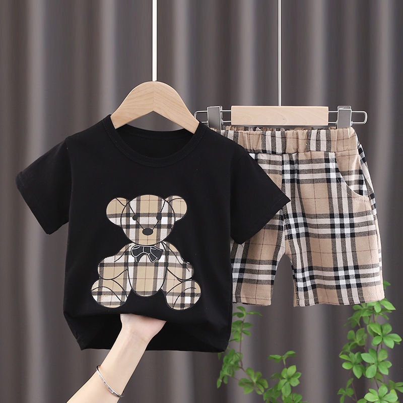 Bộ Quần Áo Trẻ Em Mặc Hè Thoáng Mát, Quần Áo Gấu BB Coton Dành Cho Bé