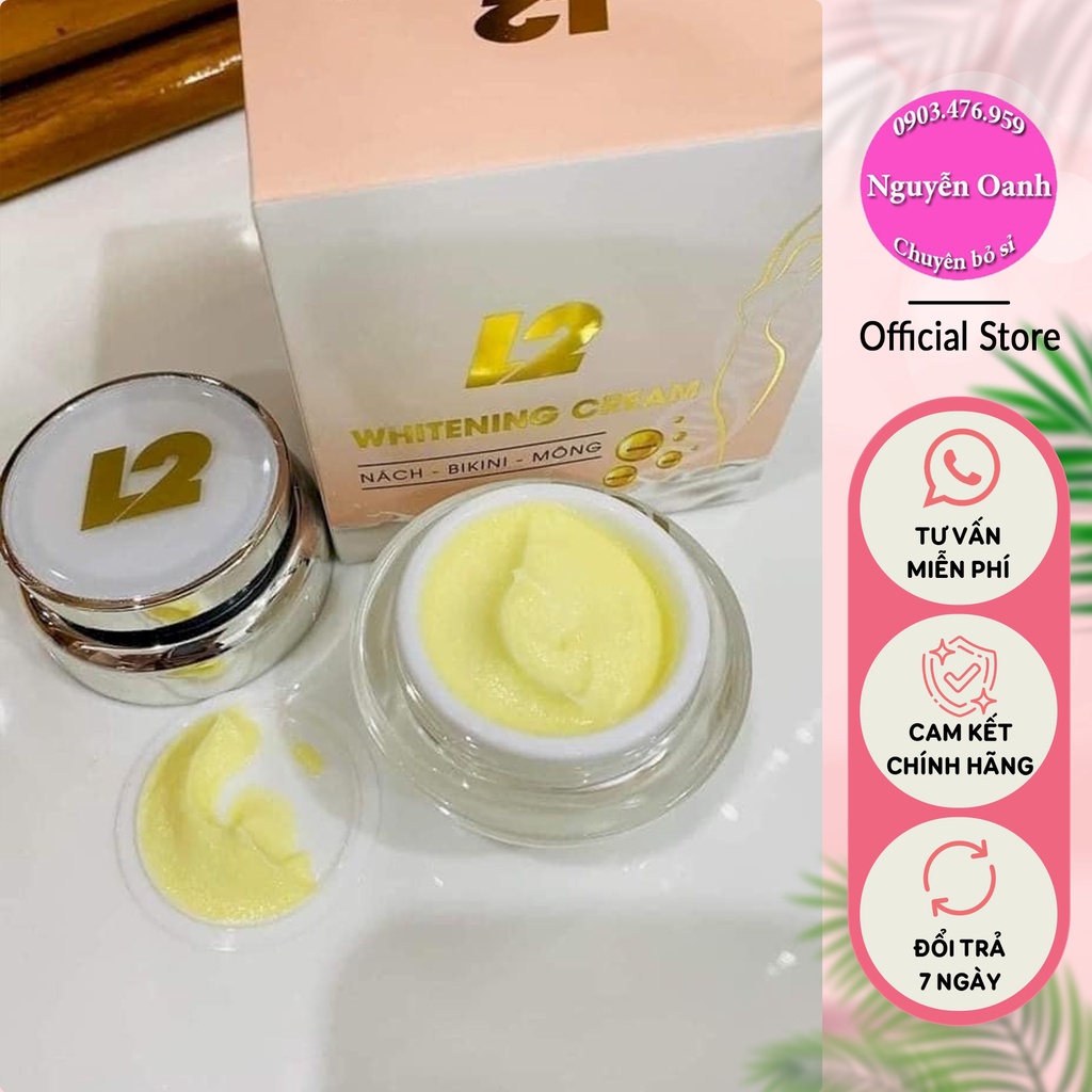 Kem L2 Whitening Cream giảm thâm nách, bikini lọ 25g - CO009