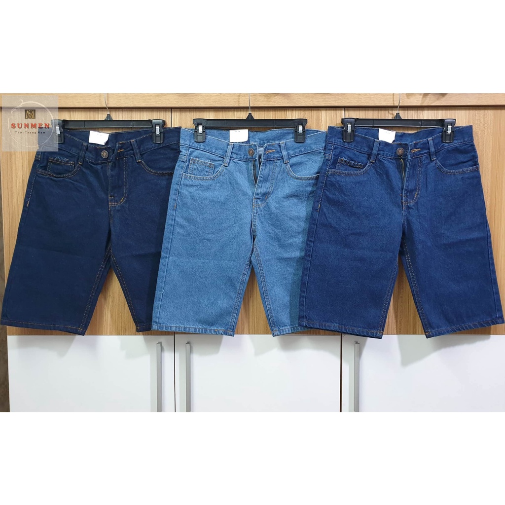 Quần Jean Lửng Nam-Quần Short Jean Nam Cao Cấp SUNMEN-Hàng VNXK 100%