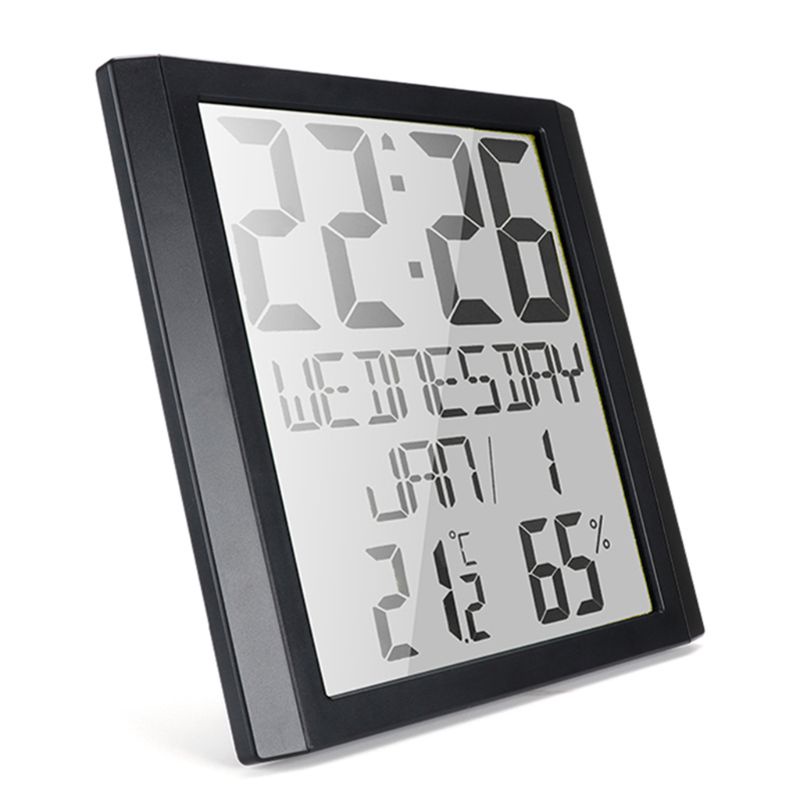 Pcf * Đồng Hồ Kỹ Thuật Số Để Bàn Kỹ Thuật Số Siêu Lớn Có Lịch Và Đo Độ Ẩm Trong