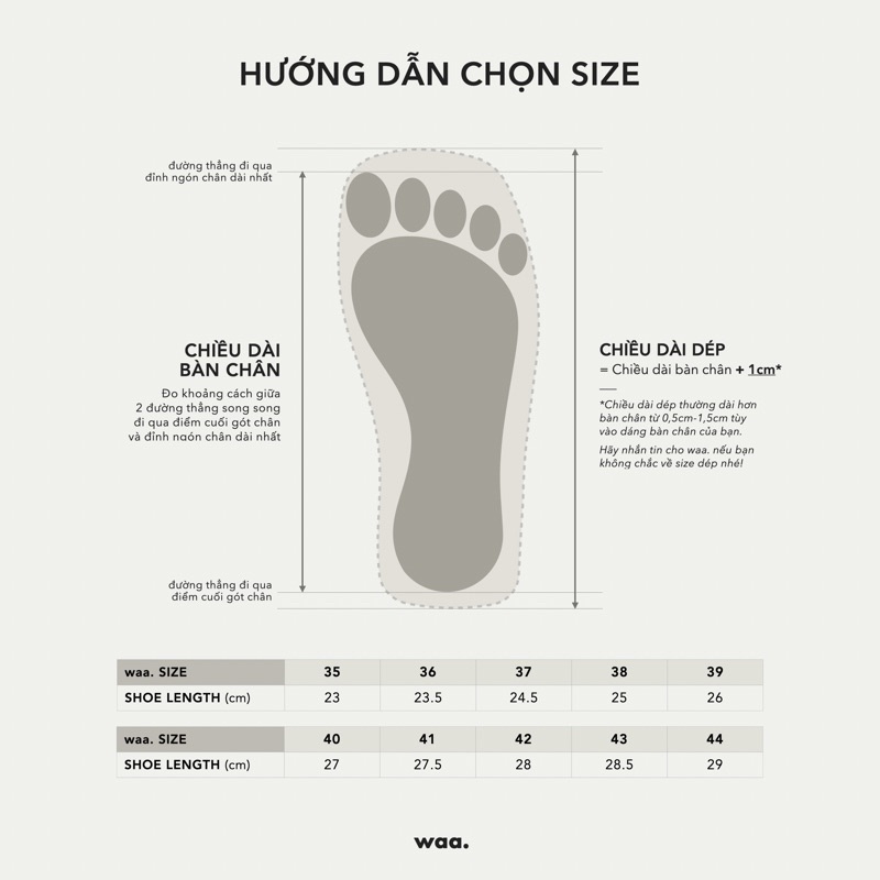 GÔ Sandals Waa. CREAM - Màu Kem - Dép Quai Ngang Da Thật