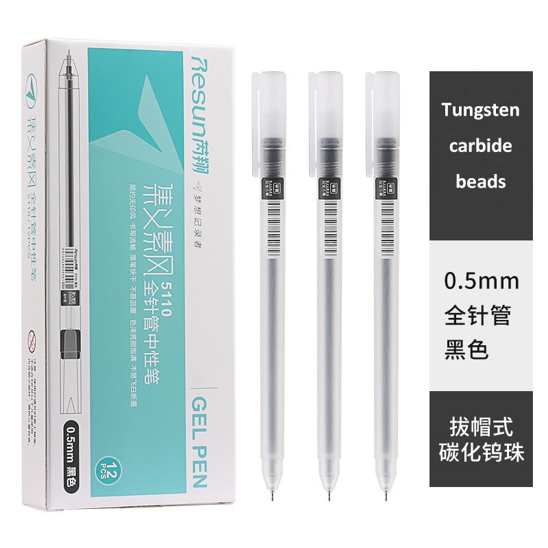 Bút Bi Mực Gel 3 Màu Đỏ/Đen/Xanh Dương/Xanh Dương 0.5mm Dùng Trong Văn Phòng