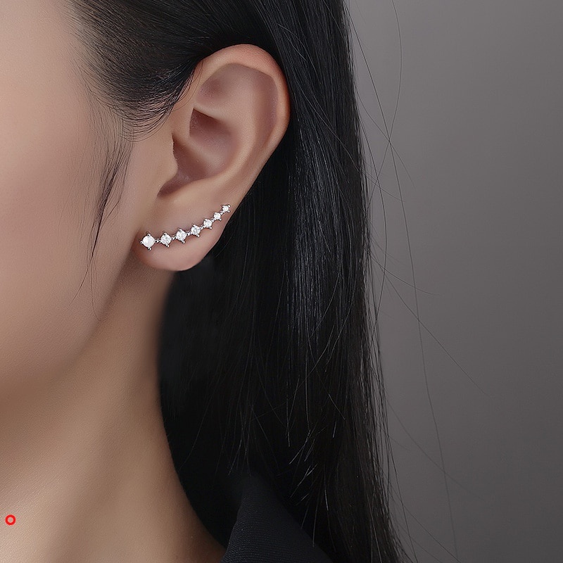 Đôi khuyên tai hình ngôi sao đính đá thời trang cho nữ