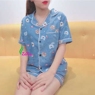 Bộ pizama cộc đùi siêu đẹp hàng loại 1 full viền