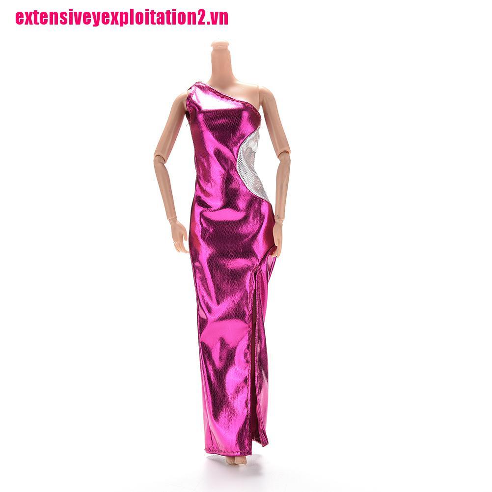 {extensivey2.vn}1 Pcs Vest Purple Single Shoulder Dresses Cheongsam for Barbies Princess Dolls