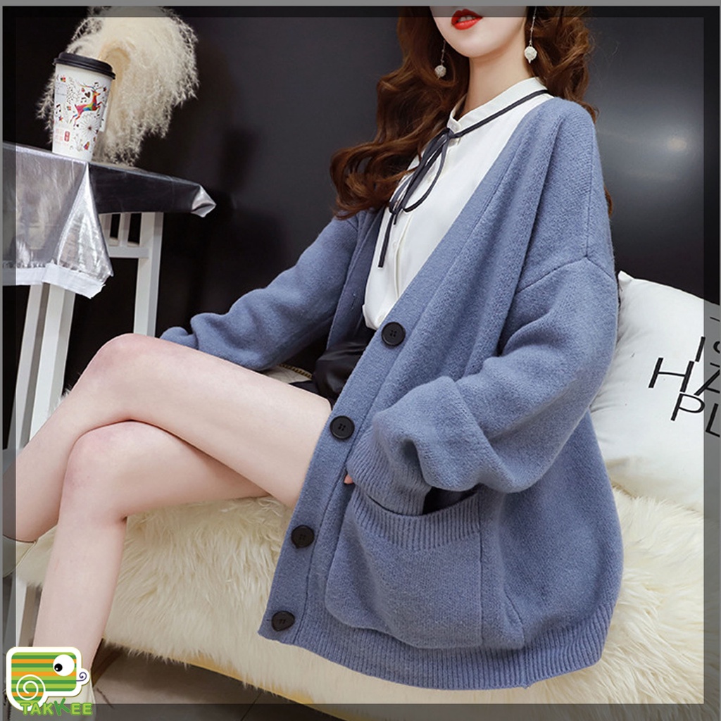 ÁO KHOÁC LEN CARDIGAN LEN HAI TÚI ÁO KHOÁC LEN PHONG CÁCH TRẺ TRUNG