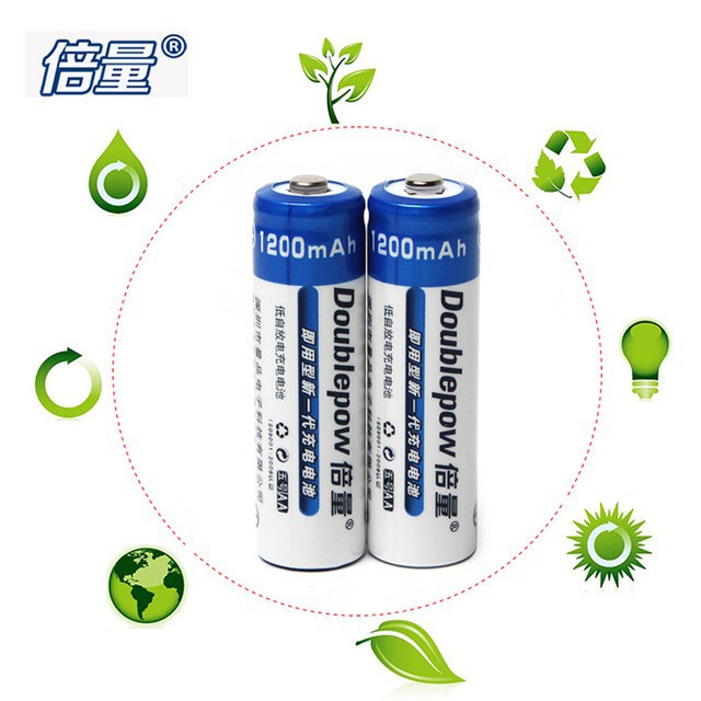 [SIÊU GIẢM GIÁ] Bộ 6 viên pin tiểu sạc Doublepow AA 1200mAh (tặng hộp đựng pin)