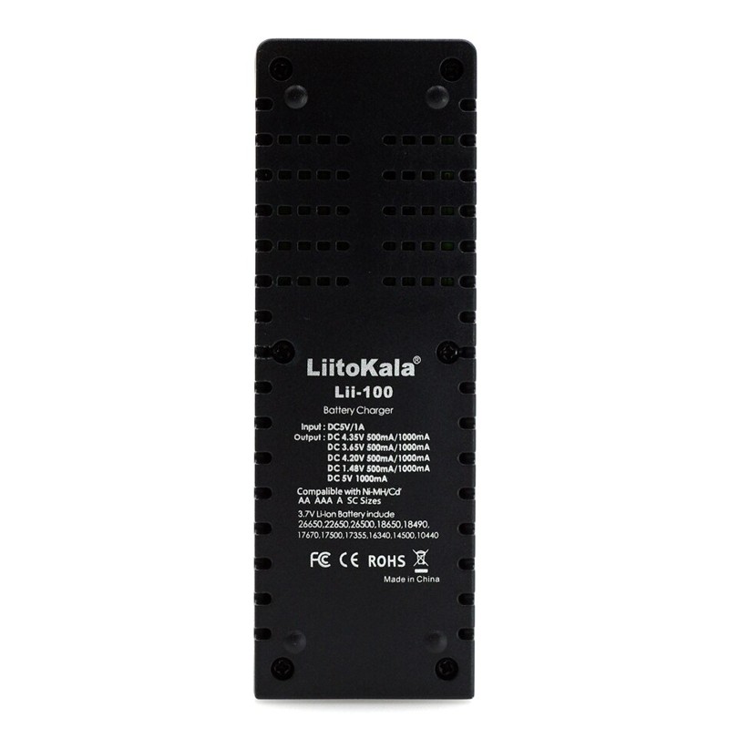 Bộ Sạc Pin Đa Năng LiitoKala Lii-100 Lii-100B Đầu USB Sạc Pin 1.2V/3.7V/3V/3.85V NiMH/Liion/LiFePo4