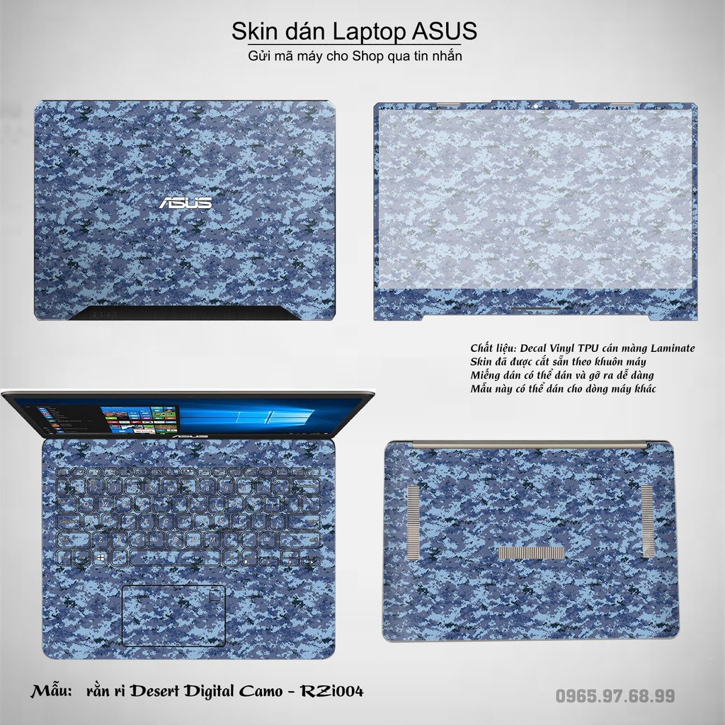 Skin dán Laptop Asus in hình rằn ri nhiều mẫu 2 (inbox mã máy cho Shop)