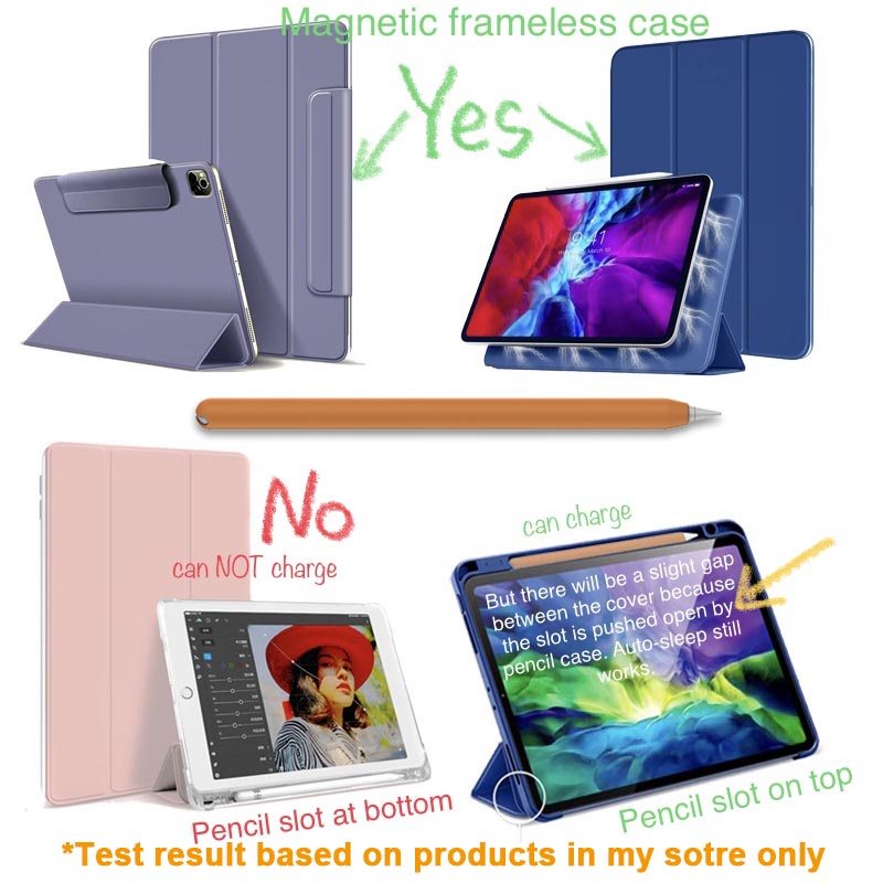 Vỏ silicon siêu mỏng tương thích với iPad Pencil 2 hỗ trợ sạc không dây