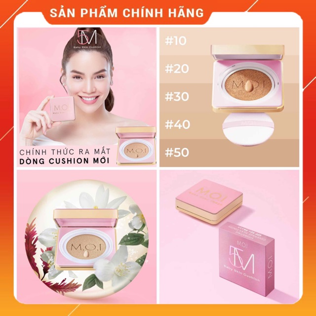 Phấn nước cushion 5M MOI Hồ Ngọc Hà SPF 50 - 5 bước trang điểm trong 1
