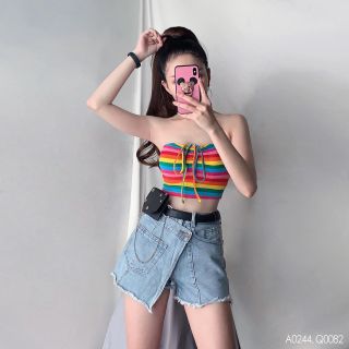 Áo croptop 7 màu (mặc được 2 kiểu)