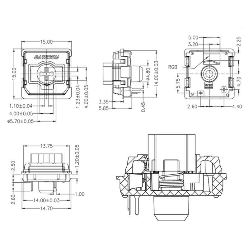 Bàn Phím Cơ btsg GATERON KS-27 Siêu Mỏng 3Pins air75 air60