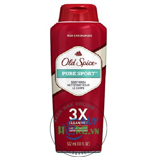 [Chính hãng] Sữa Tắm Old Spice High Endurance Pure Sport 532ml - Hàng USA